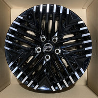 Genuine set of 4 Nissan Leaf 17" Alloy Wheels diamond Cut Gloss Black 6.5J 45