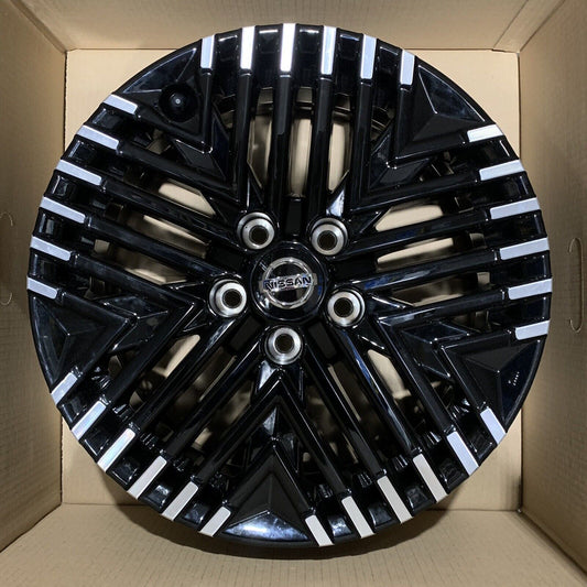 Genuine set of 4 Nissan Leaf 17" Alloy Wheels diamond Cut Gloss Black 6.5J 45