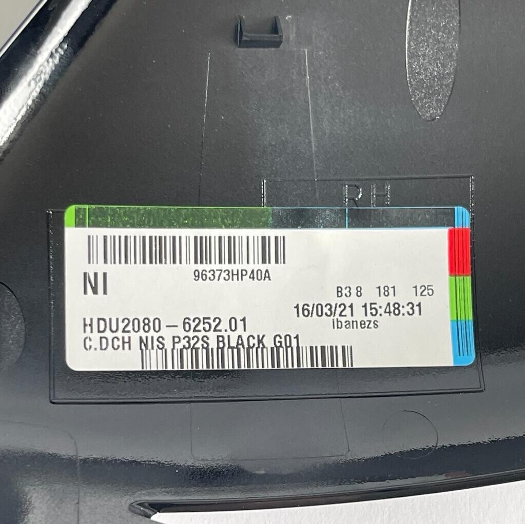 New Genuine 2016 Nissan Qashqai Right Hand Off Side Black Door Mirror Cover Cap