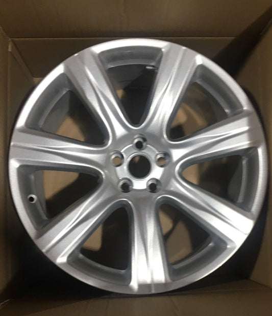 Single Jaguar XJ 20” Minerva Rear Alloy Wheel 10J Silver C2D31792