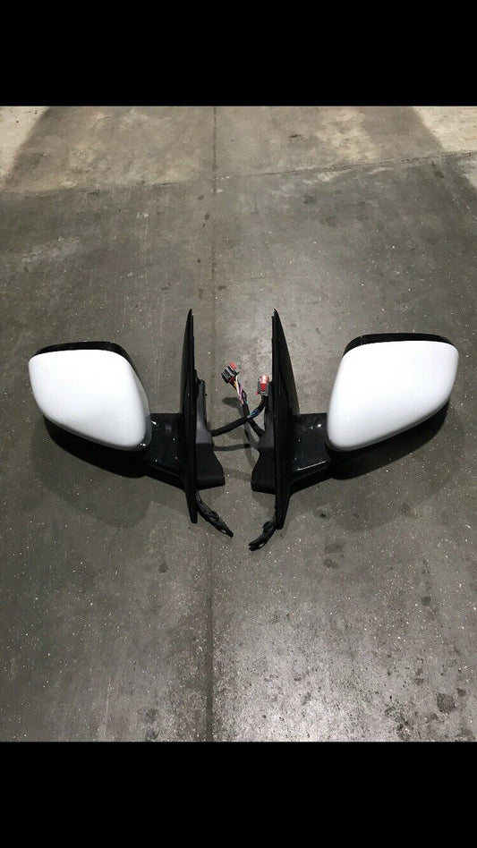 Pair Jaguar XF Door Mirrors White Wing Mirrors