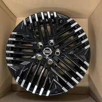 Genuine set of 4 Nissan Leaf 17" Alloy Wheels diamond Cut Gloss Black 6.5J 45