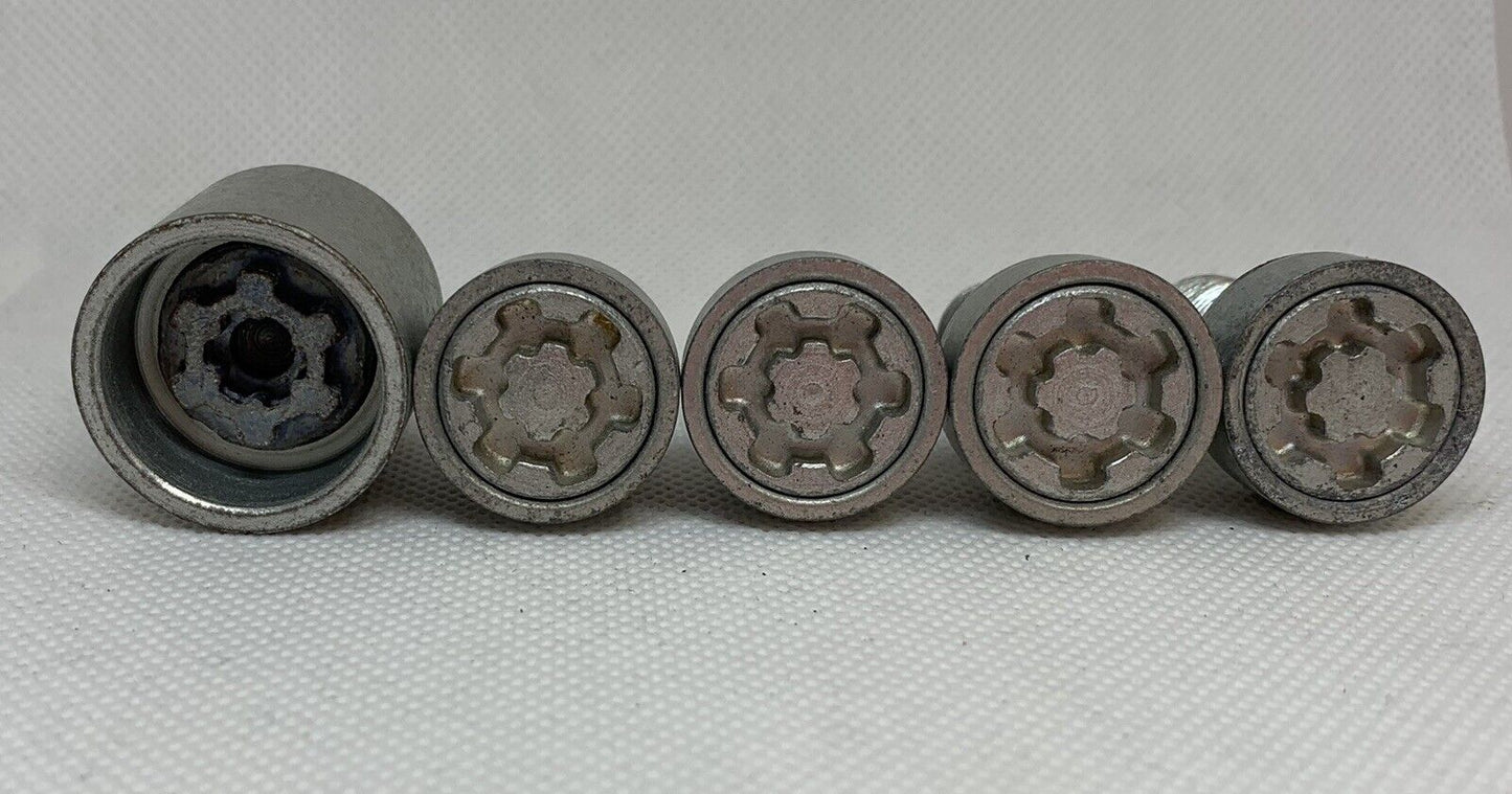 Genuine Vw Volkswagen Locking Wheel Nuts With Caps And Key 777 T