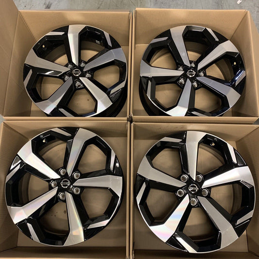 Genuine Set Of 4 Nissan Juke 19" Alloy Wheels Diamond Cut and Gloss Black 6PA3B
