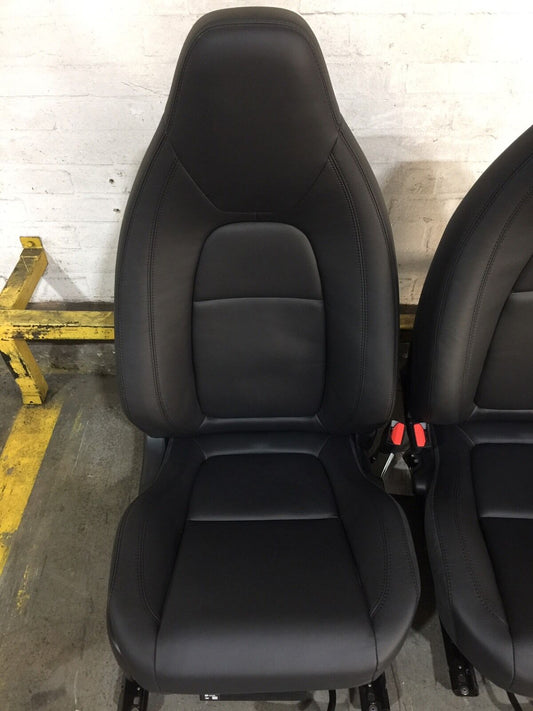 Pair Of Genuine Jaguar F-Type Black Leather Seats.