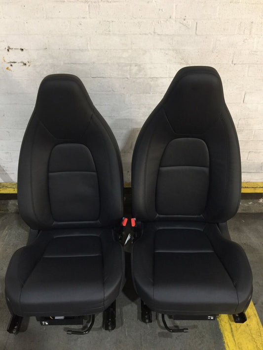 Pair Of Genuine Jaguar F-Type Black Leather Seats.