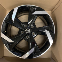 Genuine Nissan set of 4 Juke 17" alloy Wheels Diamond Cut Gloss Black 7J 35