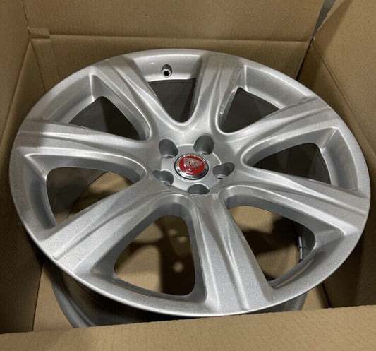 Single Jaguar XJ 20” Minerva Rear Alloy Wheel 10J Silver C2D31792