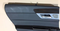 Jaguar XF X260 Rear Door Card LH Black Leather, Black Stitch DG10