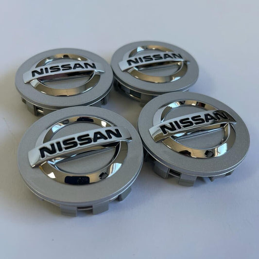 X4 Genuine Nissan Juke Alloy Wheel Centre Caps Chrome 40342BR01A