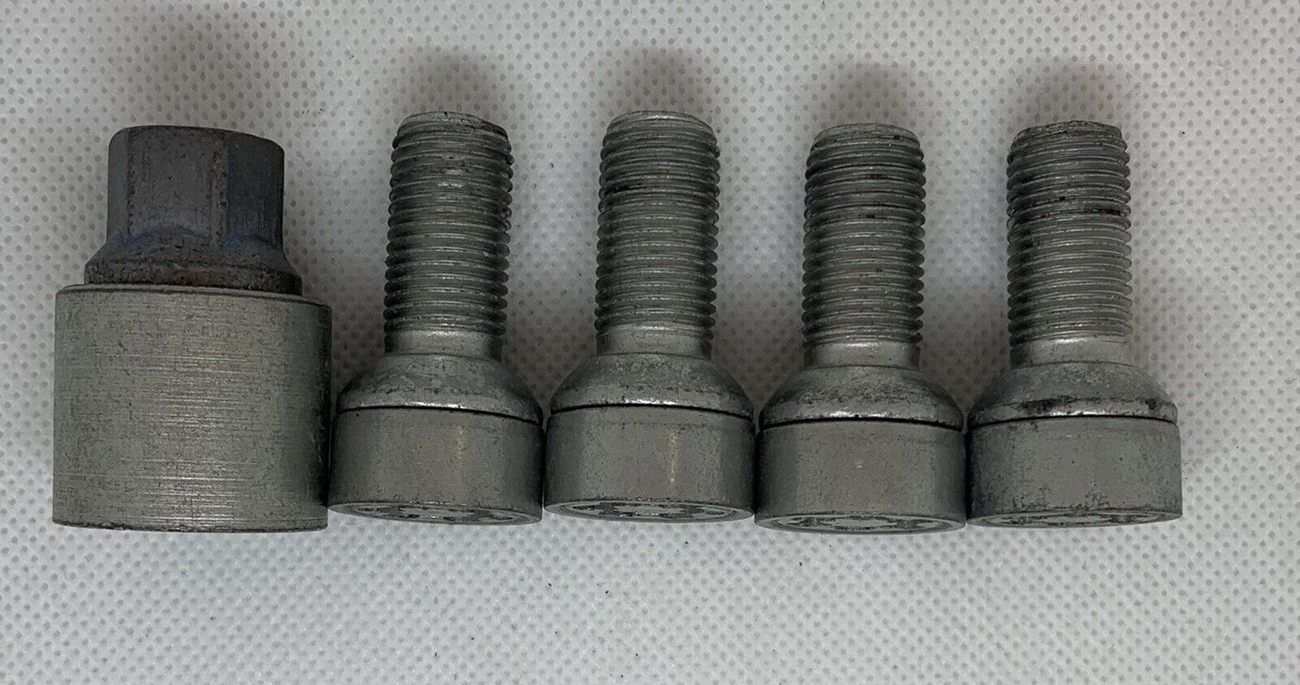 Genuine Vw Volkswagen Locking Wheel Nuts With Caps And Key 777 T