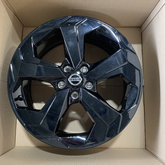 New Genuine Set Of 4 Nissan Qashqai 18" Gloss Black Alloy Wheels