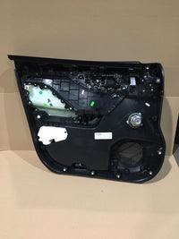 Jaguar Fpace Front Door Card LHD Passengers Side Leather, Black Stitch LED DG13