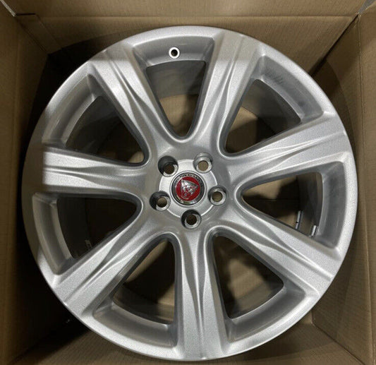Single Jaguar XJ 20” Minerva Rear Alloy Wheel 10J Silver C2D31792