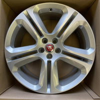 Jaguar 20" F pace Alloy Wheel Templar  5 Spoke Silver 8.5jx20 45 Hk83-1007-ga