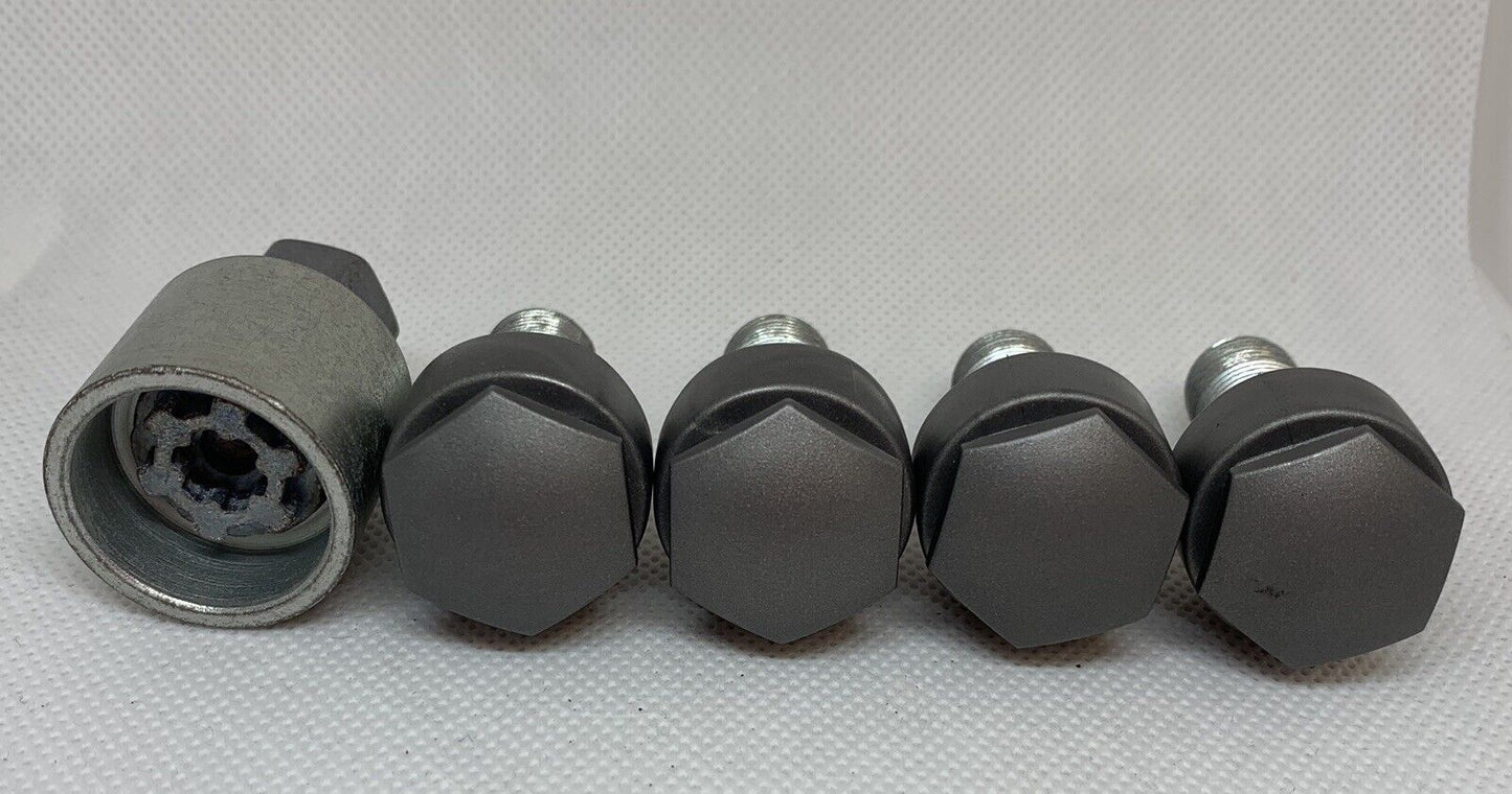 Genuine Vw Volkswagen Locking Wheel Nuts With Caps And Key 777 T