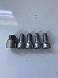 Genuine Set Of 4 Vw Volkswagen Locking  Wheel Nuts And Key Letter S