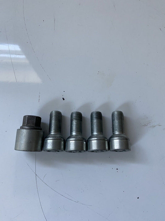 Genuine Set Of 4 Audi Locking  Wheel Nuts And Key Letter D