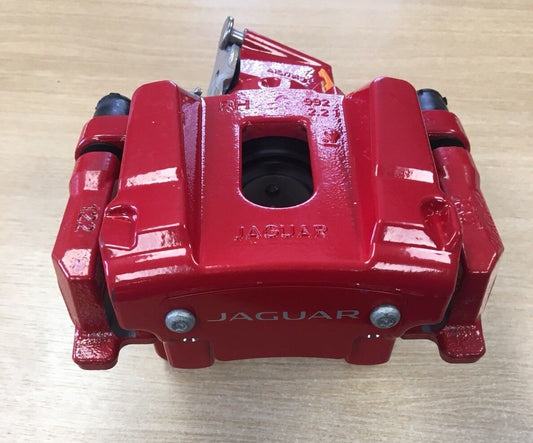 Genuine Jaguar XF, XK, XJ Rear Brake Calliper Housing Red RH C2D39490