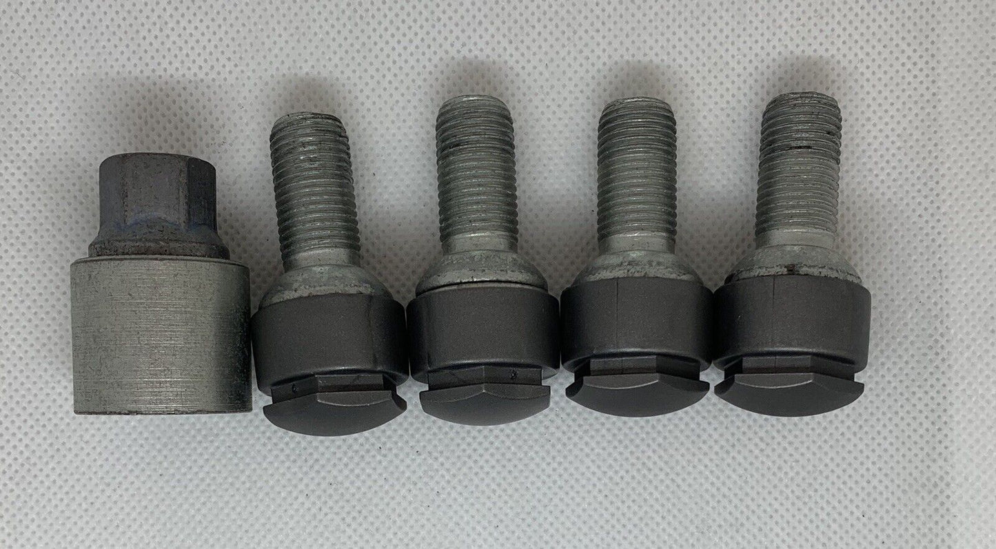 Genuine Vw Volkswagen Locking Wheel Nuts With Caps And Key 777 T